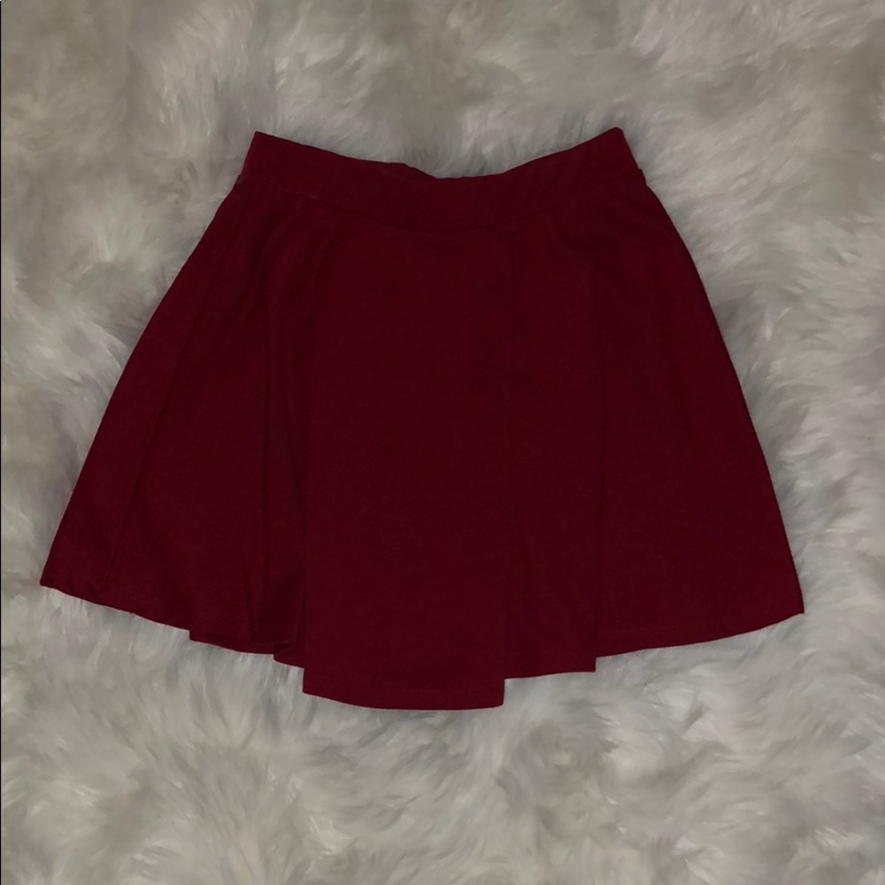 red skater skirt